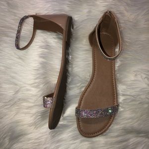 Sparkly Nude Sandals
